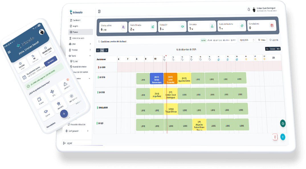 Vista de la plataforma Trimealo en distintos dispositivos
